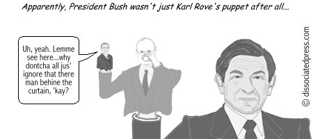 Puppet Karl Rove Paul Wolfowitz